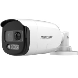 Camera 2MP Exterior, IR 40m, ColorVu, lentila 3.6, Sirena Integrata - HikVision DS-2CE12DFT-PIRXOF