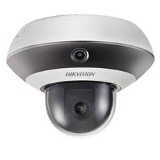 Camera IP 2MP, Mini PTZ si Lentila panoramica, IR 10m, Card, PoE, VCA - HikVision DS-2PT3122IZ-DE3