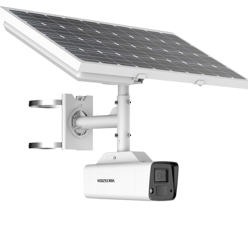 Kit Camera IP Panou solar 4G, 4MP, 4 mm, Led 30m, Slot Card - HikVision DS-2XS2T47G0-LDH/4G/C18S40