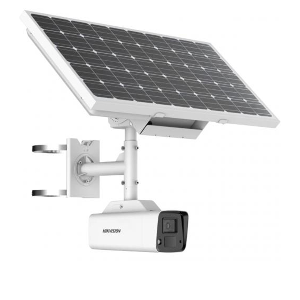 Camera panou solar IP 4MP, 4G, ColorVu LED 30m, Card, Detectie umana - HikVision DS-2XS2T47G1-LDH4G
