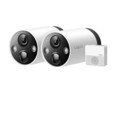 Kit 2 camere IP WiFi, 4MP, Exterior, Starlight, IR15m, Card, Mic, Difuzor, 3.2mm-TP-LINK TAPO C420S2