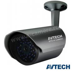 Camera IP 2MP, Exterior, IR 20m, lentila 3.8- AVTech AVM457