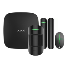 Kit sistem de alarma wireless 2G+Enthernet, 9 partitii, 100 dispozitive, negru - Ajax STARTERKIT BLK