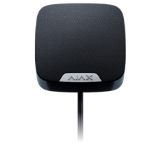 Sirena de interior cu fir, adresabila, volum de la 81 la 105 dB, neagra - Ajax HomeSiren Fibra Blk