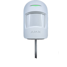 Detector de miscare PIR adresabil cu fir, imunitate animale, alb - Ajax MotionProtect Fibra Wht