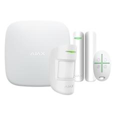 Kit sistem de alarma wireless 2G+Enthernet, 9 partitii, 100 dispozitive, alb - Ajax STARTERKIT WHT