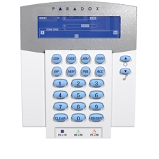 Tastatura LCD 32 zone, wireless, alimentare 2x baterii AA, baterie backup incorporata - Paradox K38
