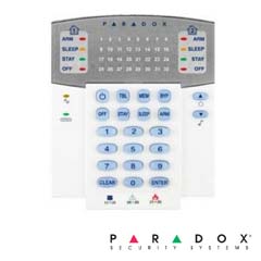 Tastatura LED 32 zone, pe fir, 2 Partitii, 1 intrare zona - Paradox K32