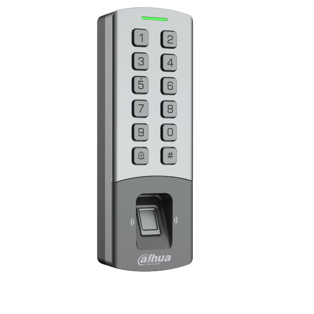 Cititor biometric WiFi cu tastatura, amprenta/card/PIN, montaj aplicat - Dahua ASI1212M-DW