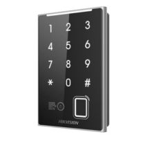 Cititor control acces cu tastatură, card, amprentă și QR, IP65 - HikVision DS-K1109DKFB-QR