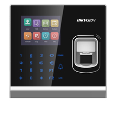 Cititor standalone, tastatura, card, amprenta, cu ecran LCD, 13.56MHz - HikVision DS-K1T201AMF