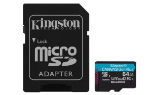 KINGSTON-SDCG4/64GB-64GB microSDXC Canvas Go Plus Gen4 200MB - Imagine 2