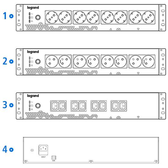 LEGRAND-000000000000310332-UPS LEGRAND KEOR PDU 800VA/480W - Imagine 3