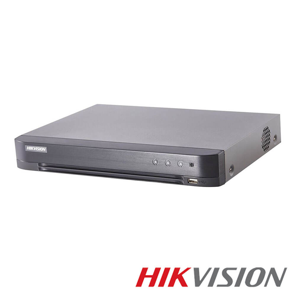 DVR 4 canale 8MP canalul 1 / 5MP toate canalele + 4 IP max 5MP, 1xHDD - HikVision DS-7204HUHI-K1/E