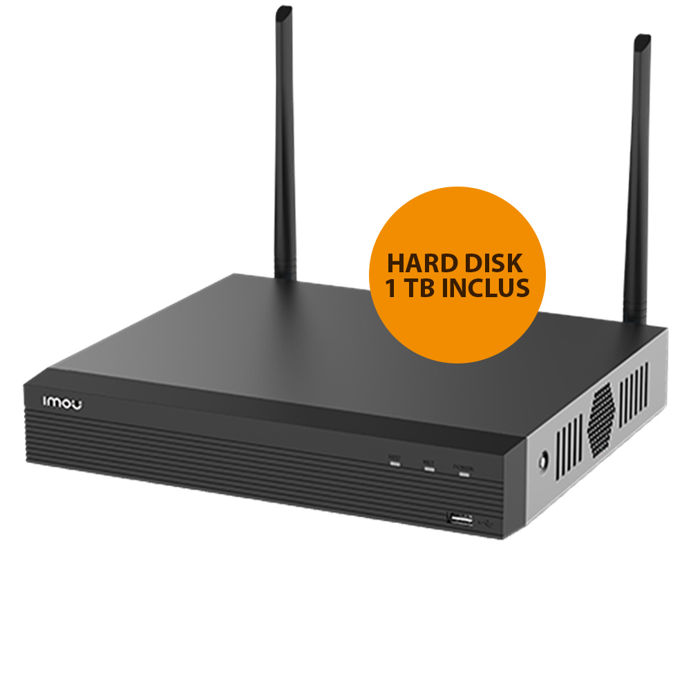 NVR Wireless 4 canale IP, 4MP, HDD 1TB INCLUS, 40Mbps - Dahua Imou NVR1104HS-W-4KS2