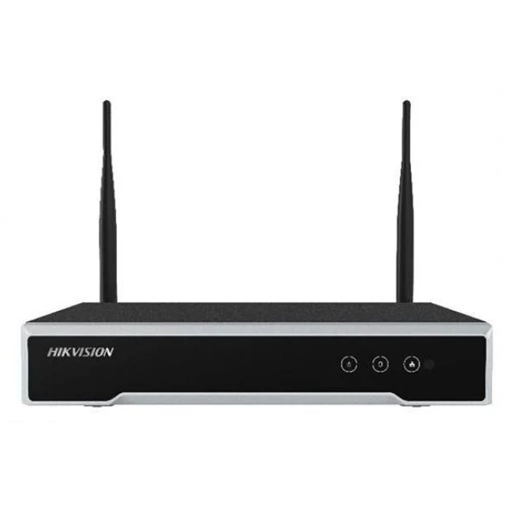 NVR 4 canale IP 4MP, wireless, Hard 1TB inclus, 50Mbps, H.265+, IVS - HikVision DS-7104NI-K1/W/M1T