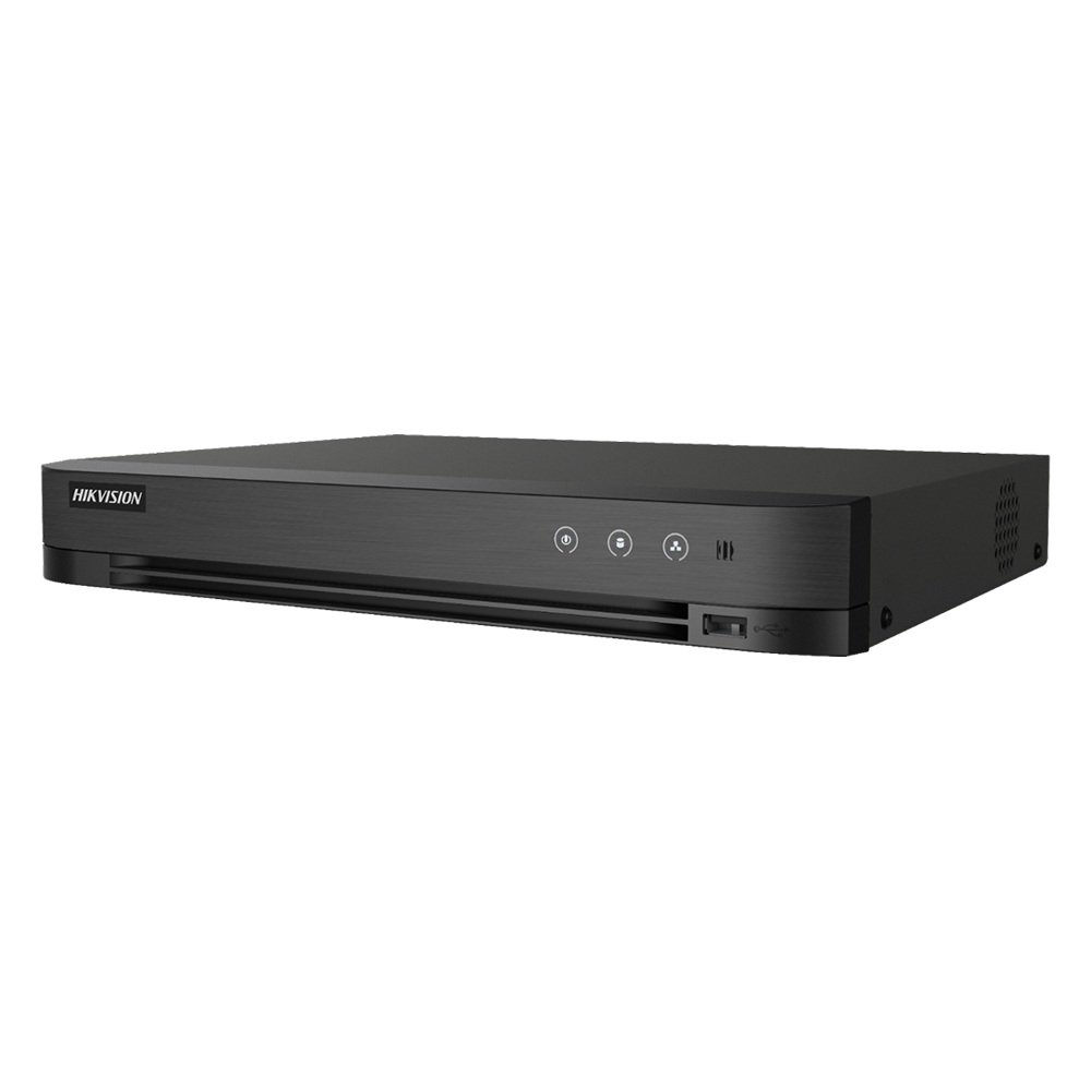 DVR Pentabrid 8 canale+ 4 canale IP 8MP, Permite 2xHDD, Audio, Alarma - HikVision IDS-7208HUHI-M1SAC