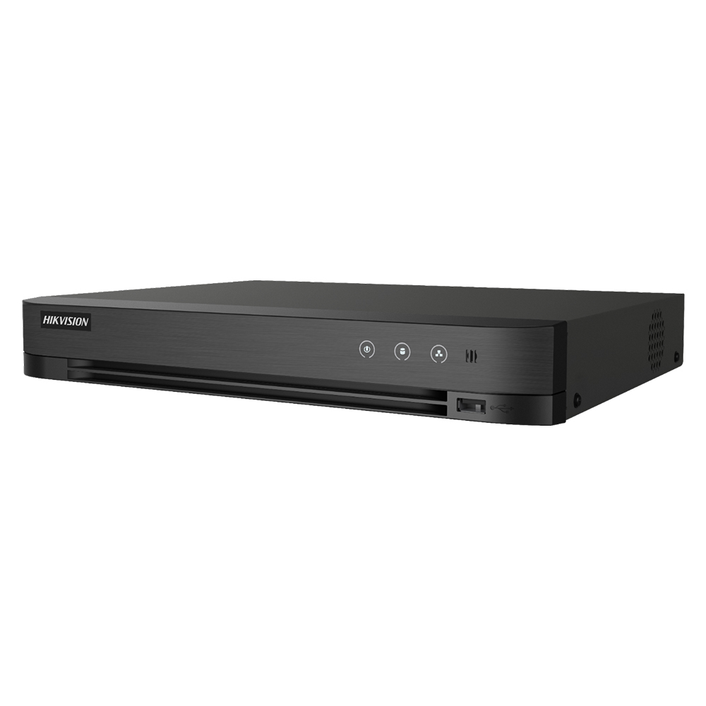 DVR 4ch 8MP +2ch IP 8MP, AcuSense, 1xHDD, PoC, Audio, Interfata alarma - HikVision iDS-7204HUHI-M1/P