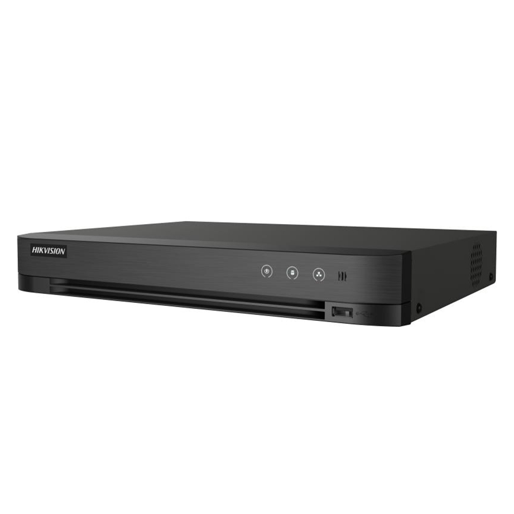 DVR 8ch. inreg. 6MP-N, 2 canale IP 6MP, 1xHDD, AcuSense, Alarma, Audio- HikVision iDS-7208HQHI-M1SAC