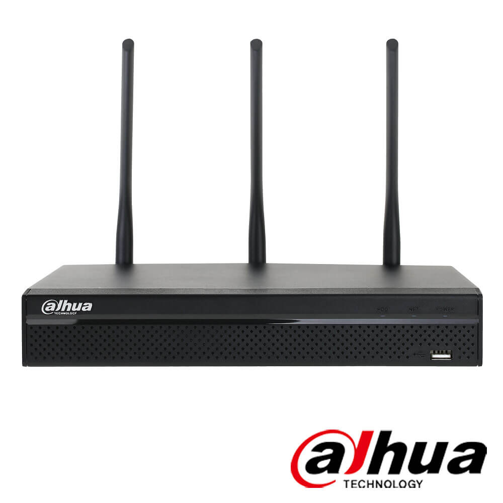 NVR 4 canale IP 5MP, Bitrate 80Mbps, Wi-Fi, 1xHDD - Dahua NVR4104HS-W-S2