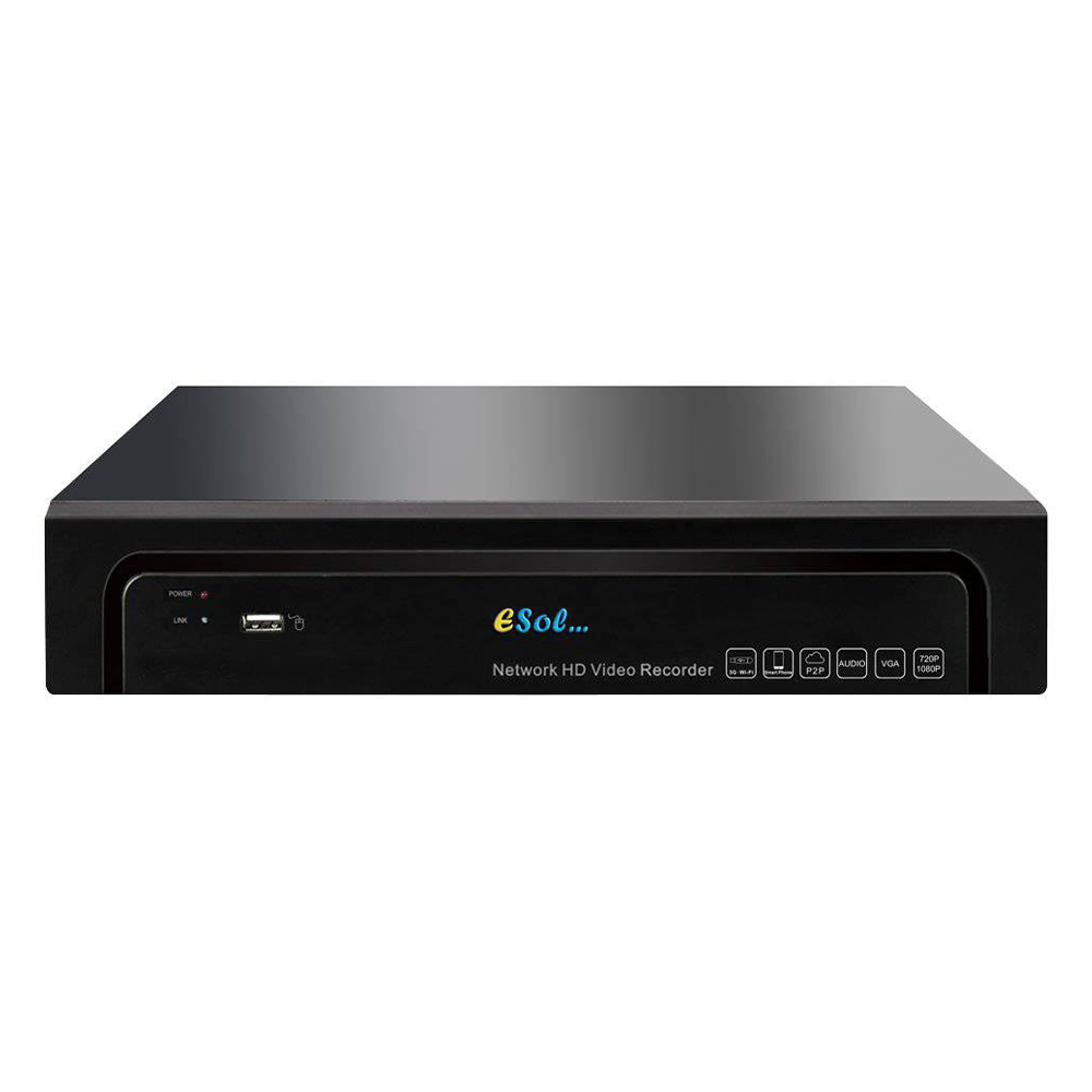 NVR 16 canale IP 5MP, 16x PoE, Permite 2xHDD, Functii IVS - e-Sol EN265/216-16PoE