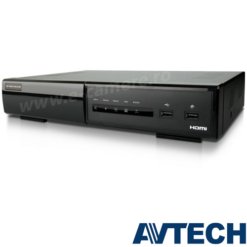NVR 4 canale IP 720P, 4 POE, Bitrate 32Mbps - AVTech AVH401