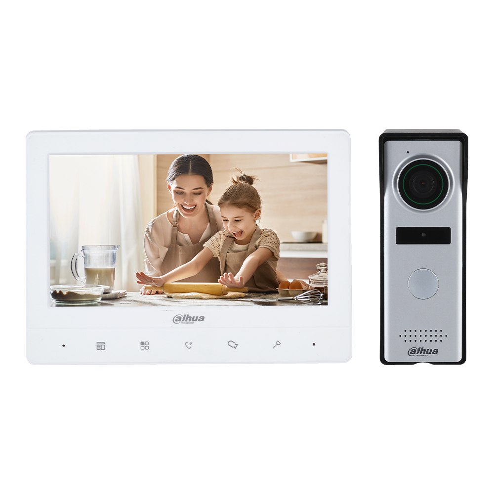 Kit Videointerfon Analogic 1.3MP cu Monitor 7 inch, IR Auto, Deblocare Yala - Dahua KTA03