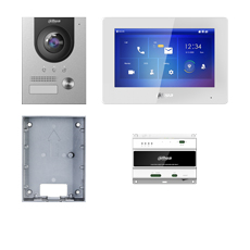 Kit Videointerfon IP 2-fire cu monitor tactil 7 inch, cameră 2MP, IR, IP65/IK07 și aplicație mobilă - Dahua KTD01(F)