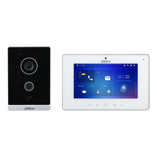 Kit videointerfon wireless 2MP, Card Mifare, ecran 7 inch, aparent, 1 familie, PoE - Dahua KTW01