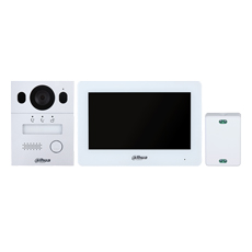 Kit videointerfon hibrid 2 fire si wireless, camera 2MP, montaj aparent - Dahua KTX01(S)