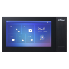 Post interior videointerfon IP 7 inch LCD tactil, PoE, integrare alarma - Dahua VTH2421FB