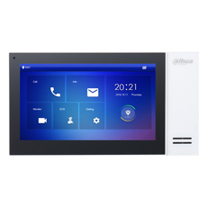 Post interior videointerfon IP, 7 inch LCD, Micro SD, PoE, Alb - Dahua VTH2421FW-P