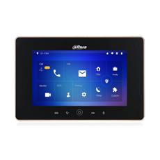 Post interior videointerfon IP, 7 inch LCD, Wifi, Micro SD, PoE, Negru - Dahua VTH5221D-S2