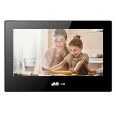Post interior videointerfon IP, 7 inch LCD, Micro SD, PoE, Wi-Fi, Android, Negru - Dahua VTH5321GB-W