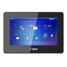 Post interior videointerfon IP, 2 fire, 7 inch LCD, Micro SD, Negru - Dahua VTH5422HB