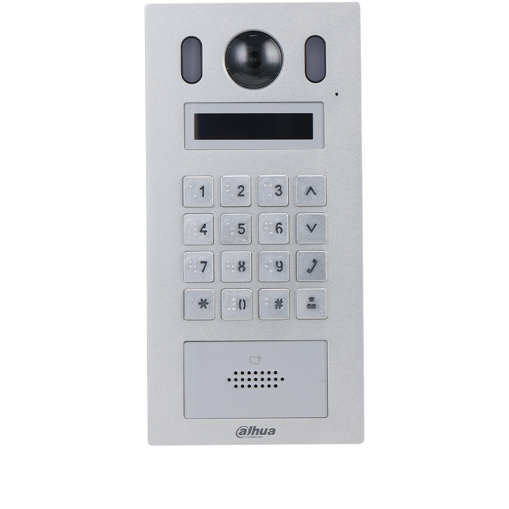 Videointerfon IP 2MP cu camera 158°, cititor Mifare, tastatura si PoE - Dahua VTO6221E-P