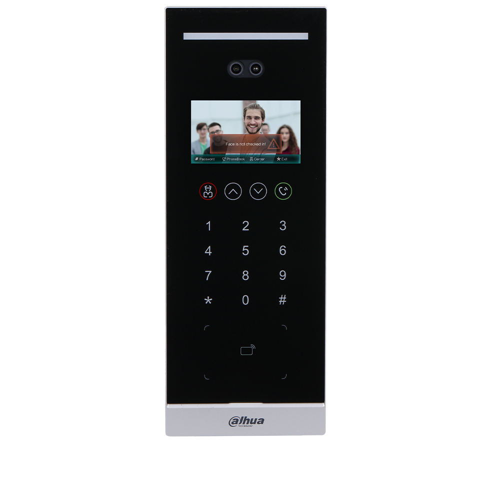 Post exterior videointerfon IP cu recunoaștere facială 2MP, display 4.3 inch, PoE - Dahua VTO6531H