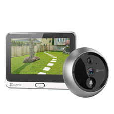 Vizor electronic wireless cu sonerie 2MP, ecran 4.3 inch, IR 5m, baterie 4600mAh - EZVIZ CS-DP2C-A0-6E2WPFBS