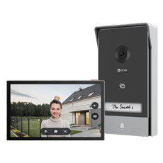 Kit videointerfon digital wireless, 2 sau 4 fire, 2K, Tag RFID EM, Detectie Umana - EZVIZ HP7 2K