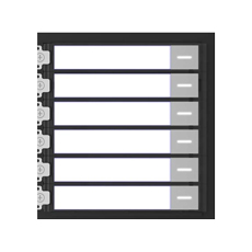 Modul apelare rapida 6 butoane pentru seria DS-KD8, backlight - HikVision DS-KD-KK