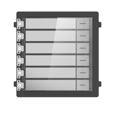 Modul apelare rapida 6 butoane pentru seria DS-KD8, material otel, backlight - HikVision DS-KD-KK/S