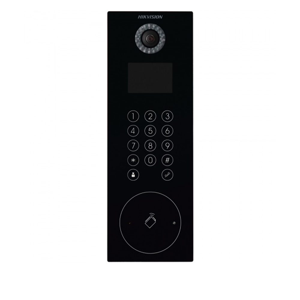 Post Videointerfon IP pentru Bloc cu Display 3.5 inch, Cititor Carduri și Control Acces - HikVision DS-KD8102-V