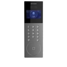 Videointerfon de exterior IP, ecran 4.3 inch, Mifare, fata, cod PIN, card - HikVision DS-KD9203-E6