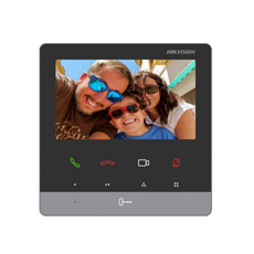 Monitor videointerfon TCP/IP, TFT LCD 4.3 inch, 9 butoane touch, PoE - HikVision DS-KH6100-E1
