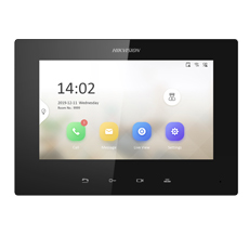 Monitor Videointerfon IP 7 inch non-touch, PoE, vizualizare 16 camere - HikVision DS-KH6220-LE1