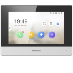 Post videointerfon TCP/IP Wireless, Touch Screen TFT LCD 7 inch - HikVision DS-KH6320-WTE1