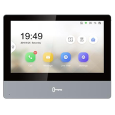 Post interior videointerfon IP, 7 inch LCD, Micro SD, PoE - HikVision DS-KH8350-TE1
