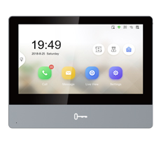 Post interior videointerfon IP, 7 inch LCD, Wifi, Micro SD, PoE - HikVision DS-KH8350-WTE1