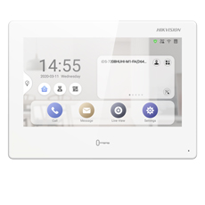 Monitor videointerfon TCP/IP, TFT LCD 7inch touchscreen, PoE, Card - HikVision DS-KH9310-WTE1