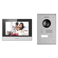 Kit post interior 2MP si post interior 7inch si doza de montare - HikVision DS-KIS703Y-P